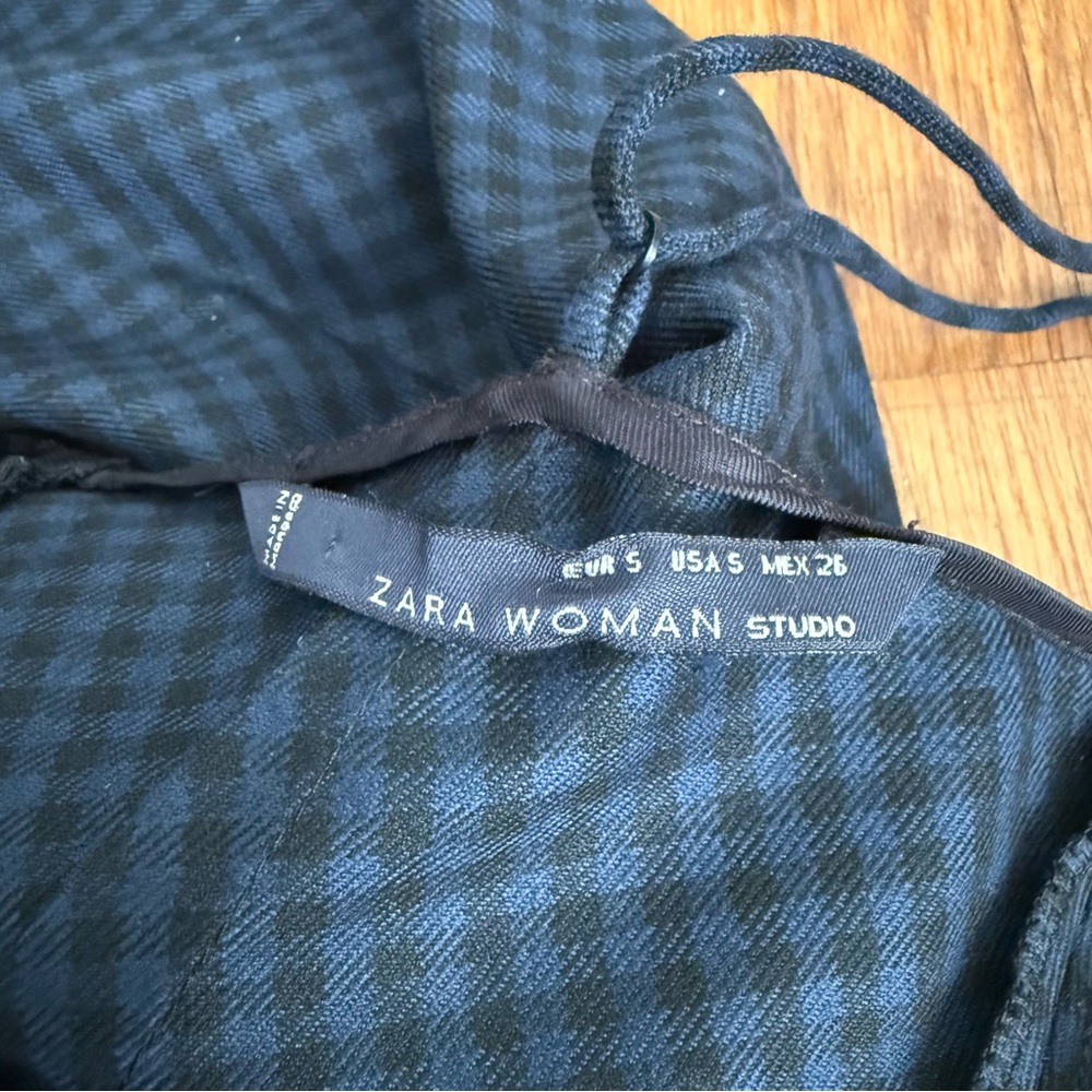 Zara Navy and Black Lace Trim Babydoll Dress - S - Picture 6 of 6